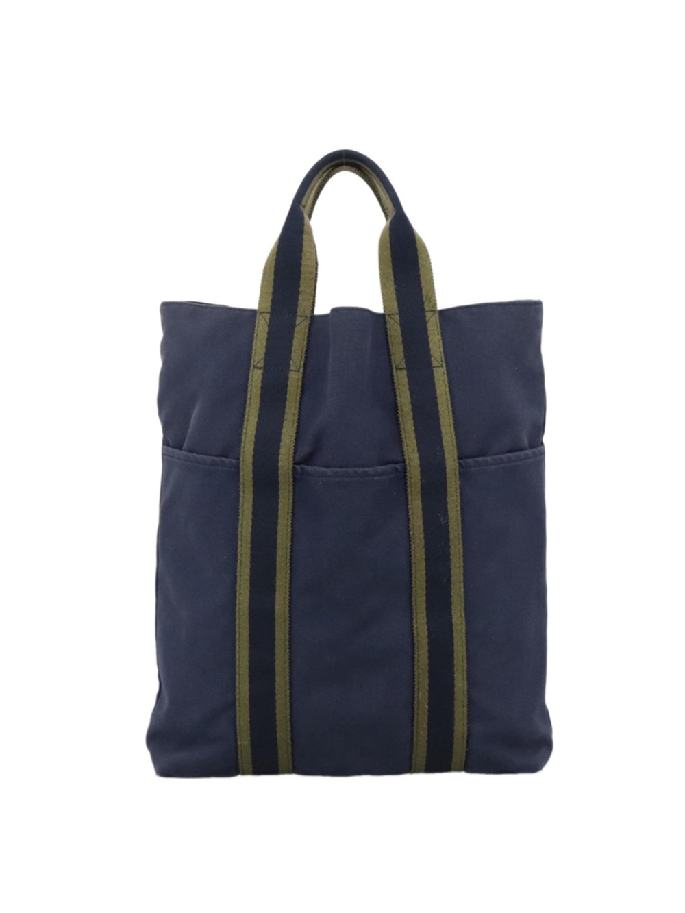 HERMES Fourre Tout cabas Tote Bag Canvas Navy